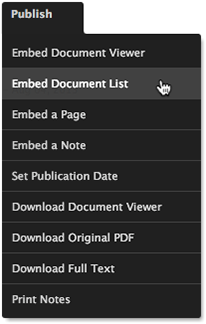 Embed Search Menu